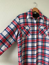 Load image into Gallery viewer, Vintage White Plaid Flannel