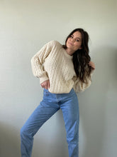 Load image into Gallery viewer, Vintage Chunky Cream Sweater