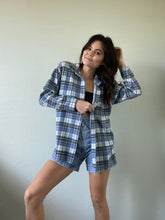 Load image into Gallery viewer, Vintage Plaid Textured Blouse