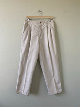 Load image into Gallery viewer, Waist 28 Vintage Tan Pleated Trousers
