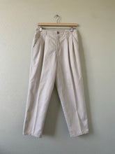 Load image into Gallery viewer, Waist 28 Vintage Tan Pleated Trousers