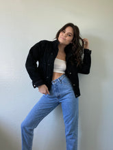 Load image into Gallery viewer, Vintage Black Leather Coat