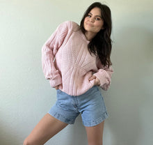 Load image into Gallery viewer, Vintage Pink Knit Sweater
