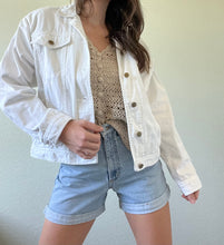 Load image into Gallery viewer, Vintage White Jean Jacket