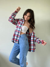 Load image into Gallery viewer, Vintage White Plaid Flannel