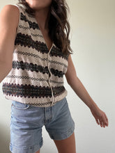 Load image into Gallery viewer, Vintage Patterned Vest Sweater
