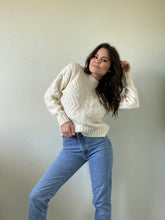 Load image into Gallery viewer, Vintage White Mockneck Sweater
