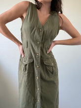 Load image into Gallery viewer, Vintage Green Midi Dress
