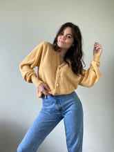Load image into Gallery viewer, Vintage Yellow Cardigan Sweater
