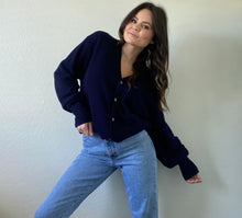 Load image into Gallery viewer, Vintage Navy Cardigan
