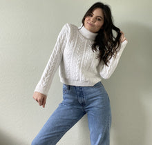 Load image into Gallery viewer, Vintage Cable Knit Turtleneck Sweater
