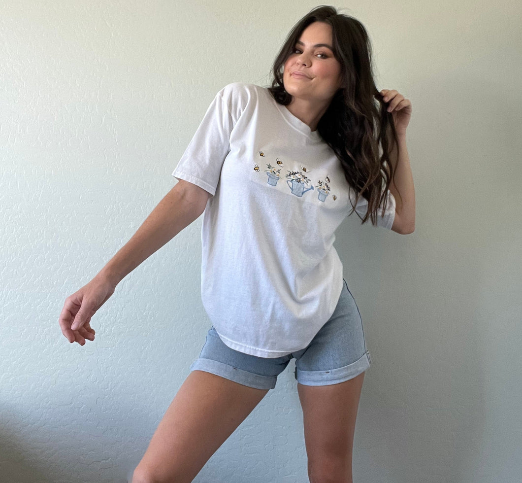 Vintage Embroidered Graphic Tee