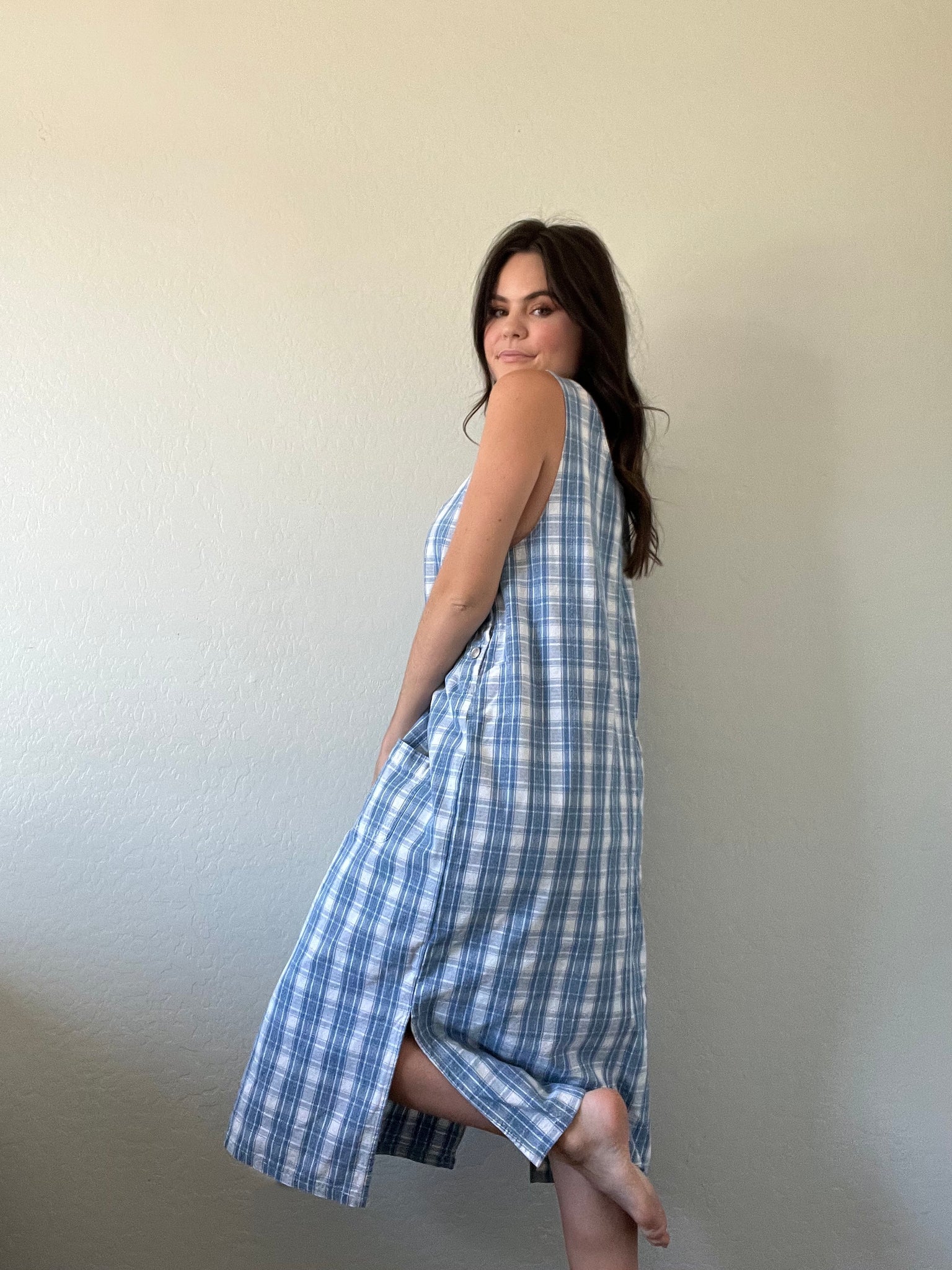 Vintage Denim Jumper Dress The Weathered Daisy Vintage Denim Jumper Dress The Weathered Daisy