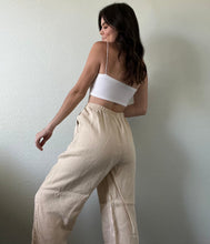 Load image into Gallery viewer, Waist 30 Vintage Linen Flowy Pants
